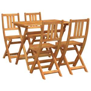 Zahradní bistro set 5 pcs Hnědá Masivní akátové dřevo - obrázek 2