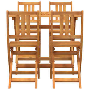 Zahradní bistro set 5 pcs Hnědá Masivní akátové dřevo - obrázek 7