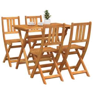 Zahradní bistro set 5 pcs Hnědá Masivní akátové dřevo - obrázek 3