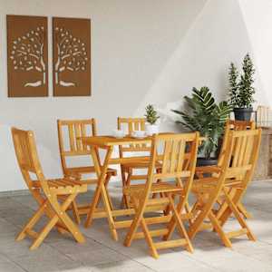 Zahradní křeslo 6 pcs Přírodní olej 40 x 42 x 85 cm - obrázek 3