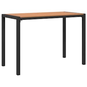 Zahradní jídelní souprava 3 pcs Hnědá Ocel - obrázek 5