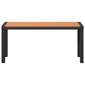 Zahradní lavice Hnědá 100 x 28 x 45cm Ocel - obrázek 4