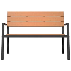 Zahradní lavice Hnědá 118 x 54 x 77cm Ocel - obrázek 4