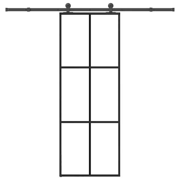 vidaXL liuguks koos tarvikutega, 76 x 205 cm, ESG-klaas ja alumiinium
