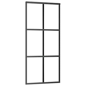 Posuvné dveře s kováním 90x205 cm ESG sklo a hliník - obrázek 4