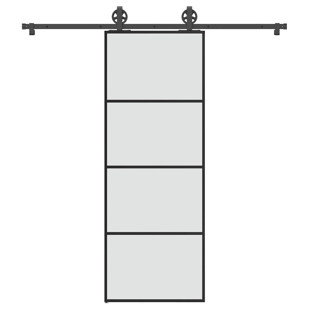 Schiebetür mit Beschlag 76×205 cm ESG-Glas & Aluminium