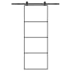 vidaXL liuguks koos tarvikutega, 76 x 205 cm, ESG-klaas ja alumiinium