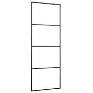 Posuvné dveře s kováním 76x205 cm ESG sklo a hliník - obrázek 4