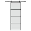 vidaXL liuguks koos tarvikutega, 76 x 205 cm, ESG-klaas ja alumiinium