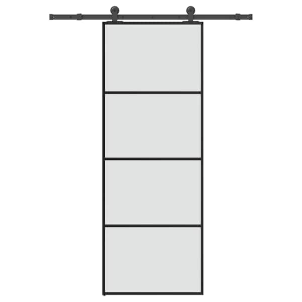 vidaXL liuguks koos tarvikutega, 76 x 205 cm, ESG-klaas ja alumiinium