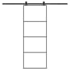 vidaXL liuguks koos tarvikutega, 76 x 205 cm, ESG-klaas ja alumiinium