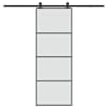 vidaXL liuguks koos tarvikutega, 76 x 205 cm, ESG-klaas ja alumiinium