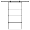 vidaXL liuguks tarvikutega, 102,5 x 205 cm, ESG-klaas ja alumiinium