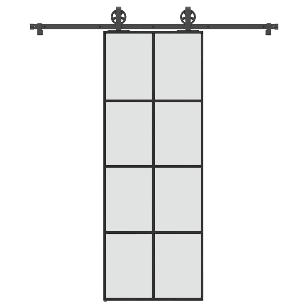 Schiebetür mit Beschlag 76×205 cm ESG-Glas & Aluminium