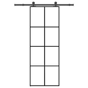 vidaXL liuguks koos tarvikutega, 76 x 205 cm, ESG-klaas ja alumiinium