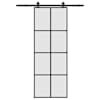 vidaXL liuguks koos tarvikutega, 76 x 205 cm, ESG-klaas ja alumiinium