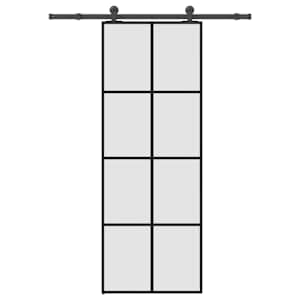 vidaXL liuguks koos tarvikutega, 76 x 205 cm, ESG-klaas ja alumiinium