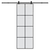 vidaXL liuguks koos tarvikutega, 76 x 205 cm, ESG-klaas ja alumiinium