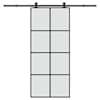 vidaXL liuguks tarvikutega, 90 x 205 cm, ESG-klaas ja alumiinium
