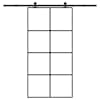 vidaXL liuguks tarvikutega, 102,5 x 205 cm, ESG-klaas ja alumiinium