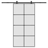 vidaXL liuguks tarvikutega, 102,5 x 205 cm, ESG-klaas ja alumiinium