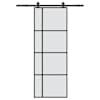 vidaXL liuguks koos tarvikutega, 76 x 205 cm, ESG-klaas ja alumiinium