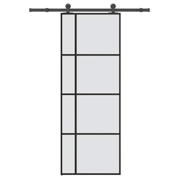 vidaXL liuguks koos tarvikutega, 76 x 205 cm, ESG-klaas ja alumiinium
