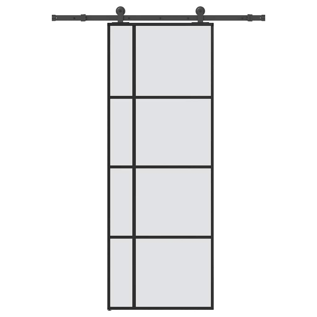 vidaXL Ușă glisantă cu set feronerie, 76x205 cm, sticlă ESG/aluminiu