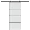 vidaXL liuguks tarvikutega, 90 x 205 cm, ESG-klaas ja alumiinium