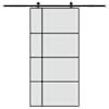 vidaXL liuguks tarvikutega, 102,5 x 205 cm, ESG-klaas ja alumiinium
