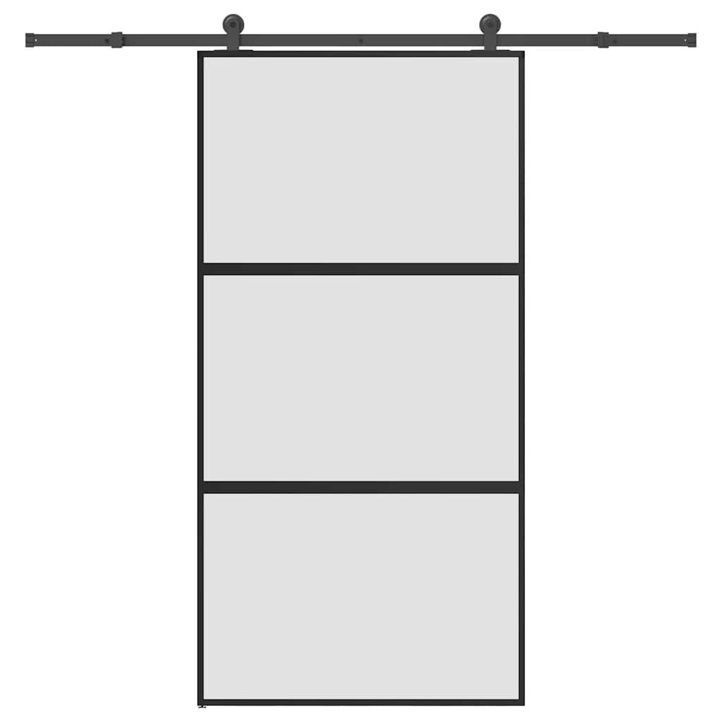vidaXL Ușă glisantă cu set de feronerie sticlă temperată și aluminiu
