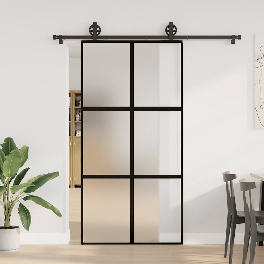 vidaXL liukuovi laitteistosarjalla 102,5x205 cm karkaistu lasi