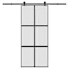 vidaXL l&uuml;kanduks riistvara komplektiga 90x205 cm karastatud klaas