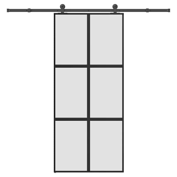 vidaXL l&uuml;kanduks riistvara komplektiga 90x205 cm karastatud klaas