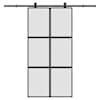 vidaXL l&uuml;kanduks riistvara komplektiga 102,5x205 cm karastatud klaas