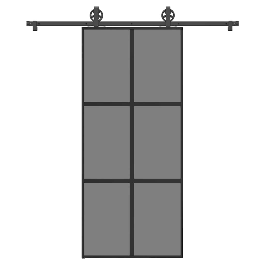 vidaXL Ușă glisantă cu set de feronerie sticlă temperată și aluminiu