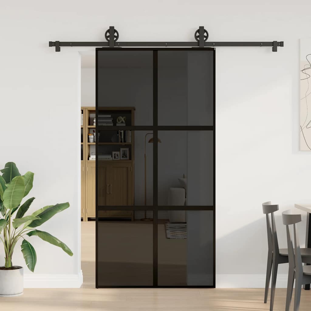 vidaXL liukuovi laitteistosarjalla 102,5x205 cm karkaistu lasi