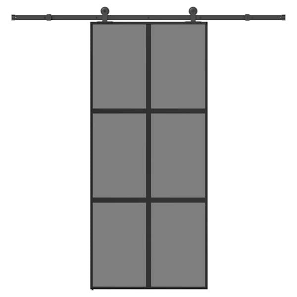 vidaXL l&uuml;kanduks riistvara komplektiga 90x205 cm karastatud klaas