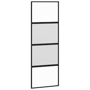 Posuvné dveře s kováním 76x205 cm tvrzeného sklo a hliník - obrázek 4