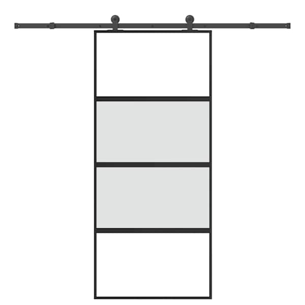 vidaXL l&uuml;kanduks riistvara komplektiga 90x205 cm karastatud klaas