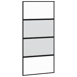 Posuvné dveře s kováním 102,5x205 cm tvrzeného sklo a hliník - obrázek 4