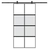 vidaXL l&uuml;kanduks riistvara komplektiga 102,5x205cm karastatud klaasist