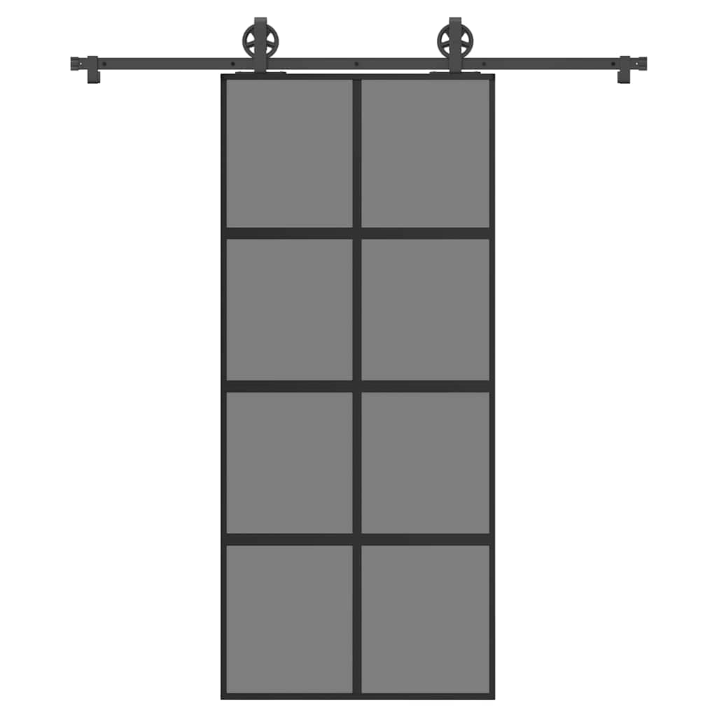 vidaXL Ușă glisantă cu set de feronerie sticlă temperată și aluminiu
