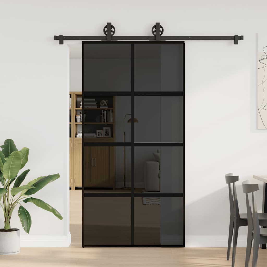vidaXL liukuovi laitteistosarjalla 102,5x205 cm karkaistu lasi