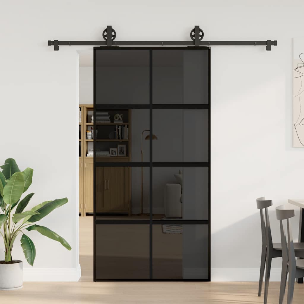 vidaXL liukuovi laitteistosarjalla 102,5x205 cm karkaistu lasi
