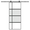 vidaXL l&uuml;kanduks riistvarakomplektiga 90x205 cm karastatud klaas