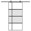 vidaXL l&uuml;kanduks riistvara komplektiga 102,5x205cm karastatud klaasist