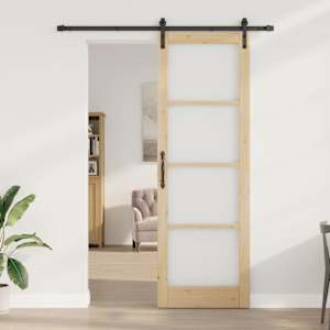 Posuvné dveře ORKDAL Přirozená a černá 78 x 232 cm - obrázek 3