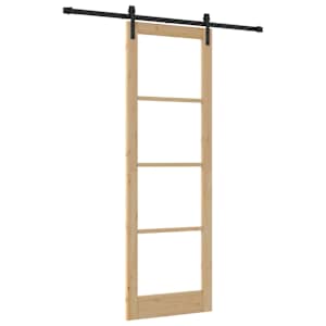 Posuvné dveře ORKDAL Přirozená a černá 78 x 232 cm - obrázek 2