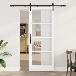 Drsna vrata ORKDAL Bela in črna 83 x 211 cm